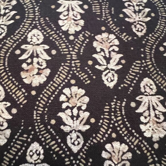 Croft & Barrow Womens Black & White Smocked Midi Dress With 3/4 Sleeves & Pocket - Picture 7 of 15